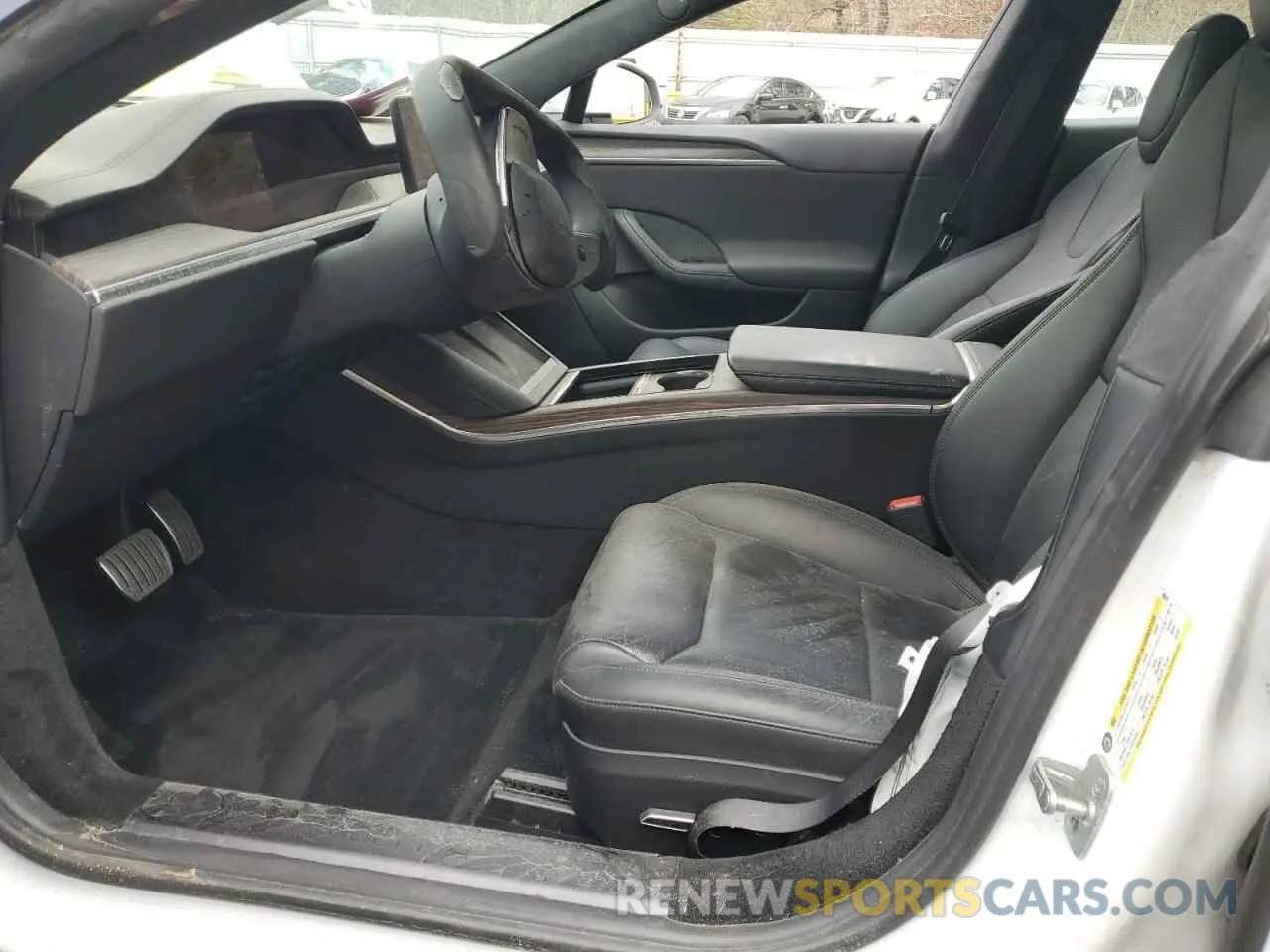 7 fotografías del automóvil dañado 5YJSA1E54MF439287 TESLA MODEL S 2021