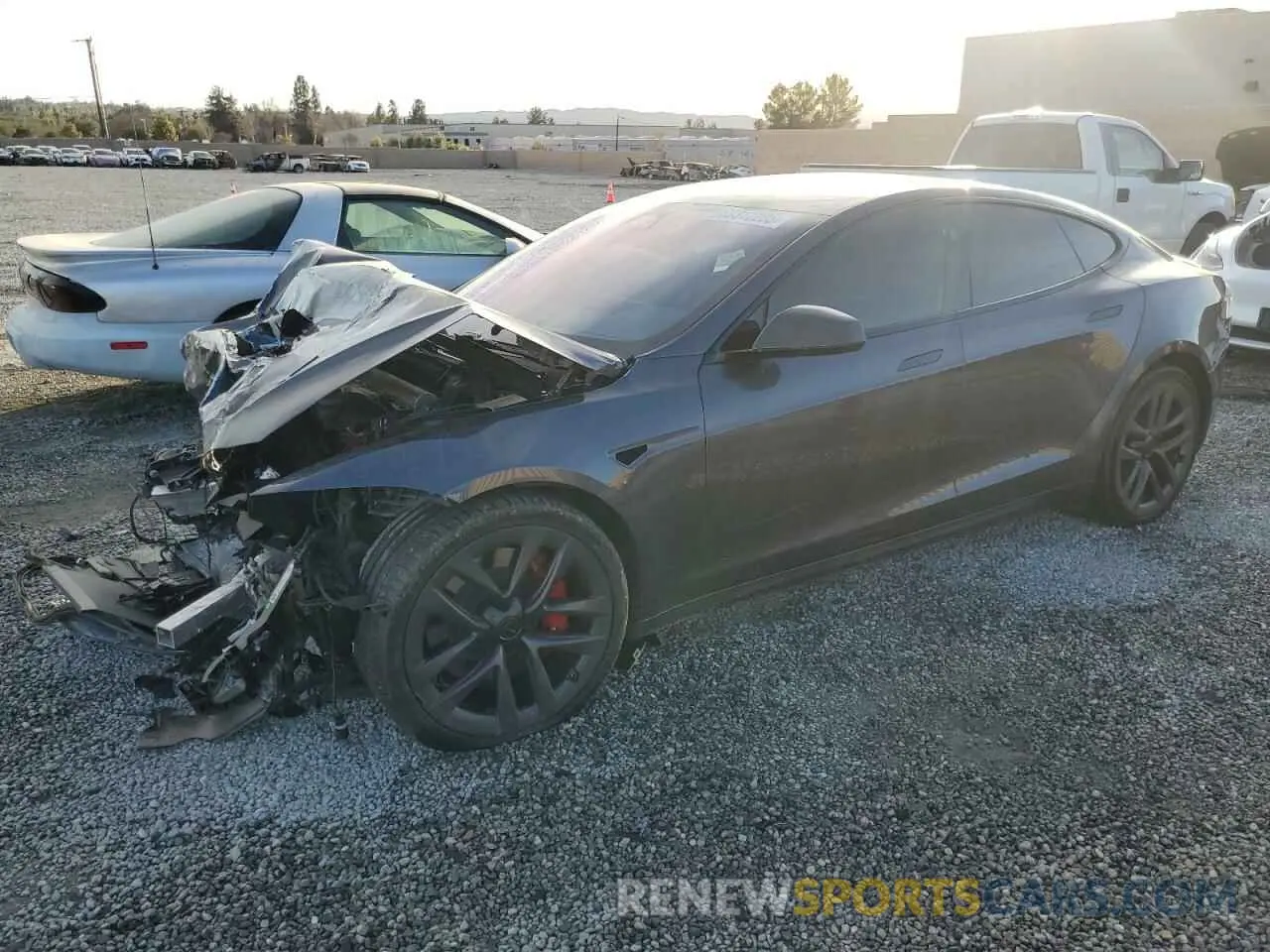 1 fotografías del automóvil dañado 5YJSA1E55MF435863 TESLA MODEL S 2021