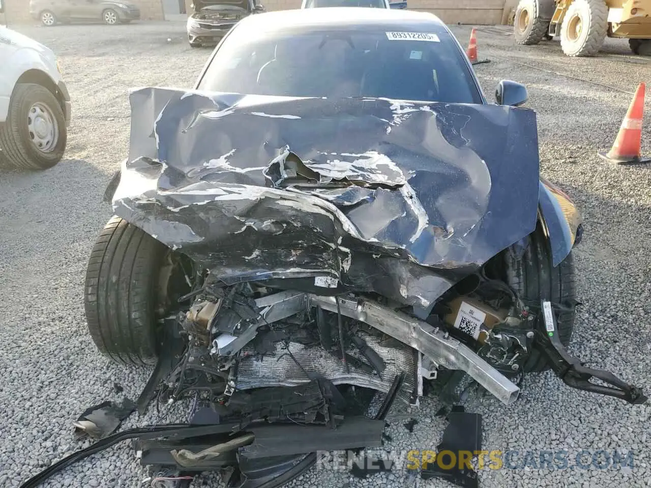 5 fotografías del automóvil dañado 5YJSA1E55MF435863 TESLA MODEL S 2021