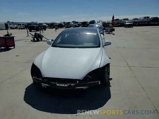 11 fotografías del automóvil dañado 5YJSA1E55MF441047 TESLA MODEL S 2021