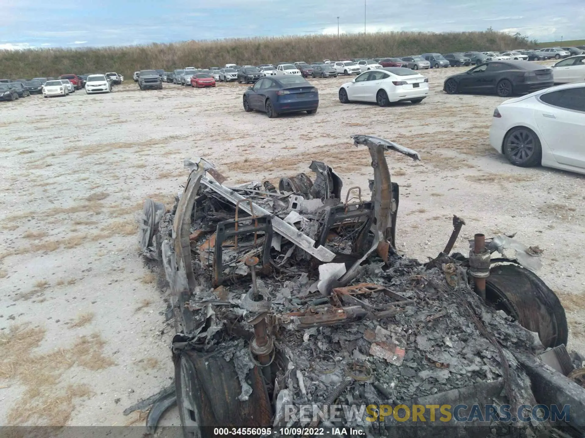 6 fotografías del automóvil dañado 5YJSA1E56MF435600 TESLA MODEL S 2021