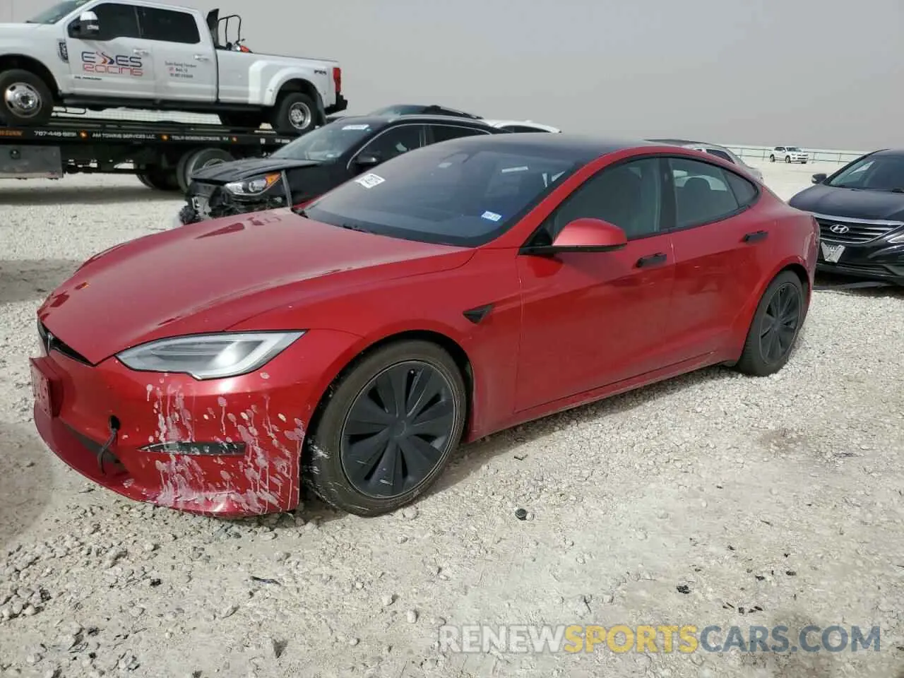 1 fotografías del automóvil dañado 5YJSA1E56MF442210 TESLA MODEL S 2021