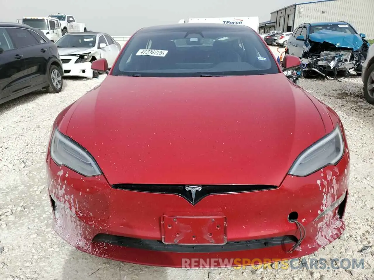 5 fotografías del automóvil dañado 5YJSA1E56MF442210 TESLA MODEL S 2021