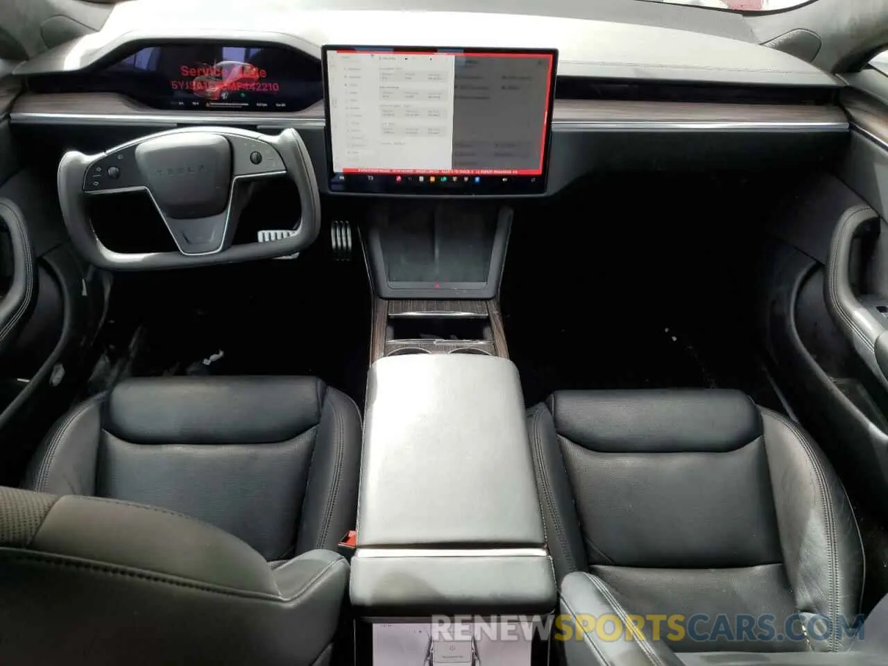 8 fotografías del automóvil dañado 5YJSA1E56MF442210 TESLA MODEL S 2021