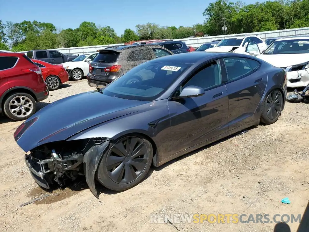 1 fotografías del automóvil dañado 5YJSA1E56MF456558 TESLA MODEL S 2021