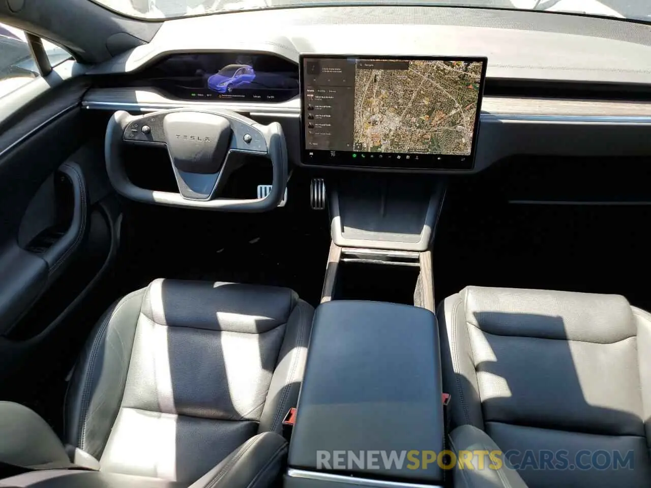 8 fotografías del automóvil dañado 5YJSA1E56MF456558 TESLA MODEL S 2021