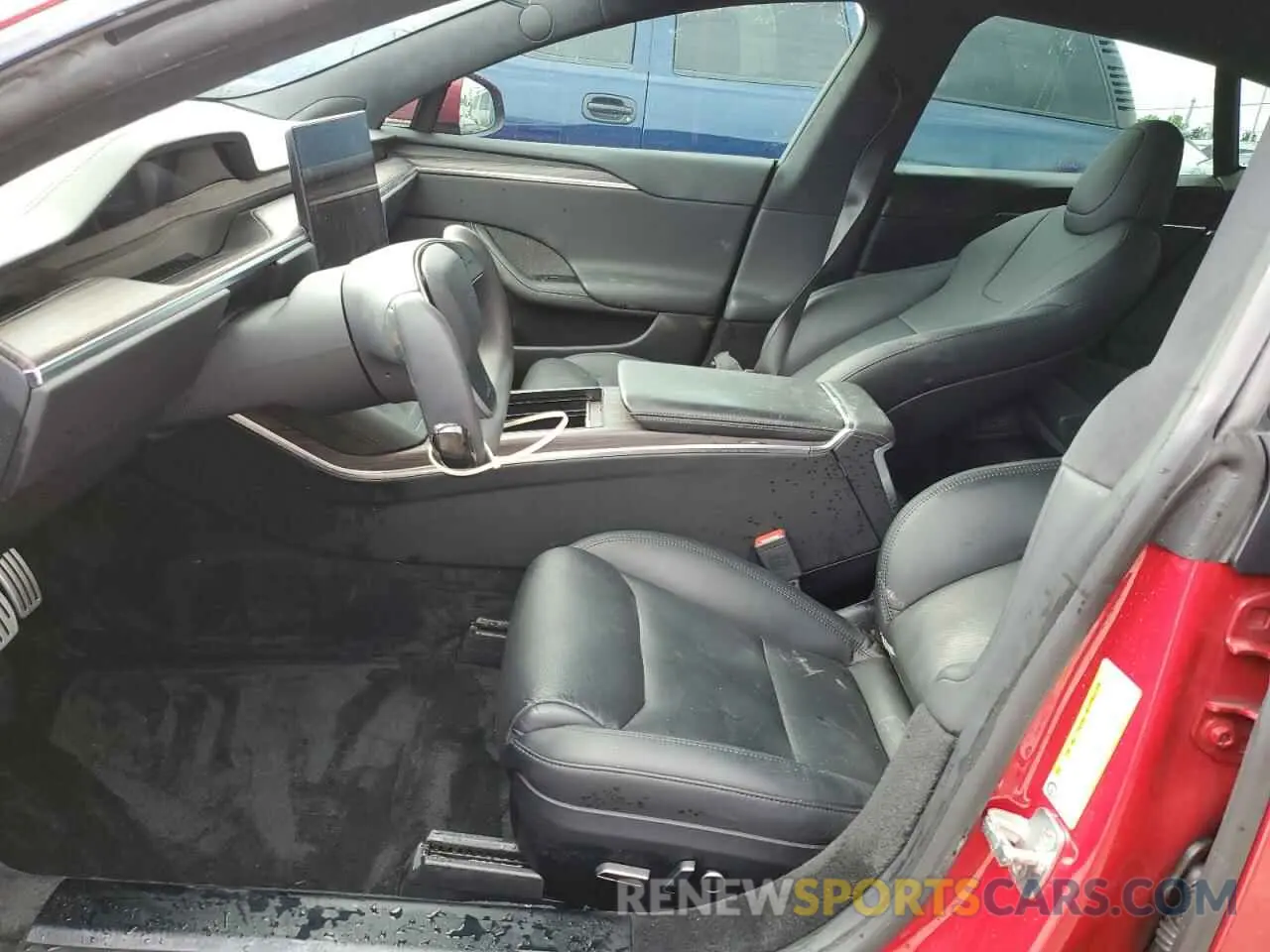 7 fotografías del automóvil dañado 5YJSA1E57MF435363 TESLA MODEL S 2021