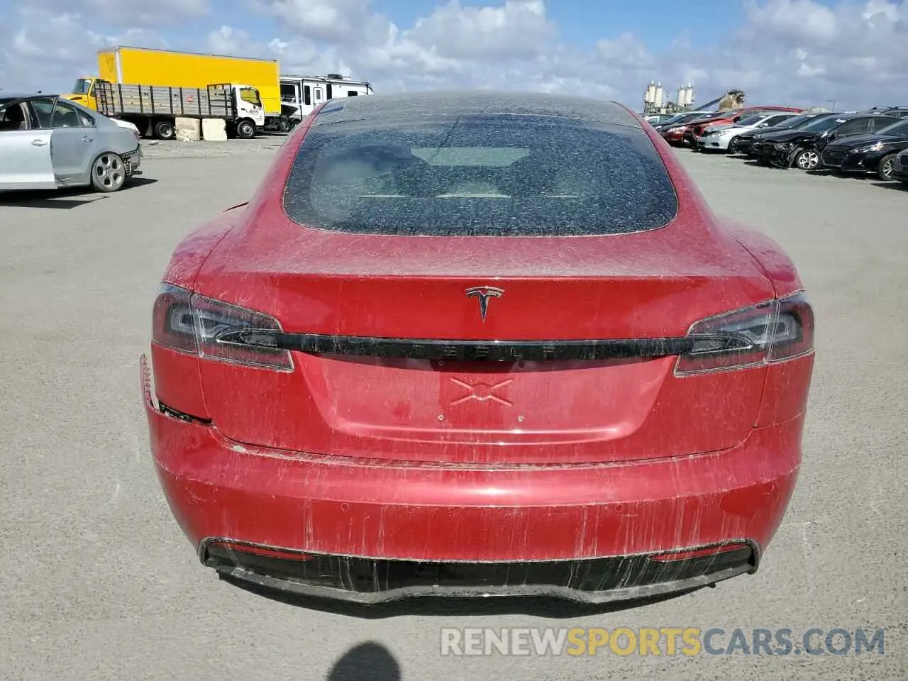 6 fotografías del automóvil dañado 5YJSA1E57MF448808 TESLA MODEL S 2021