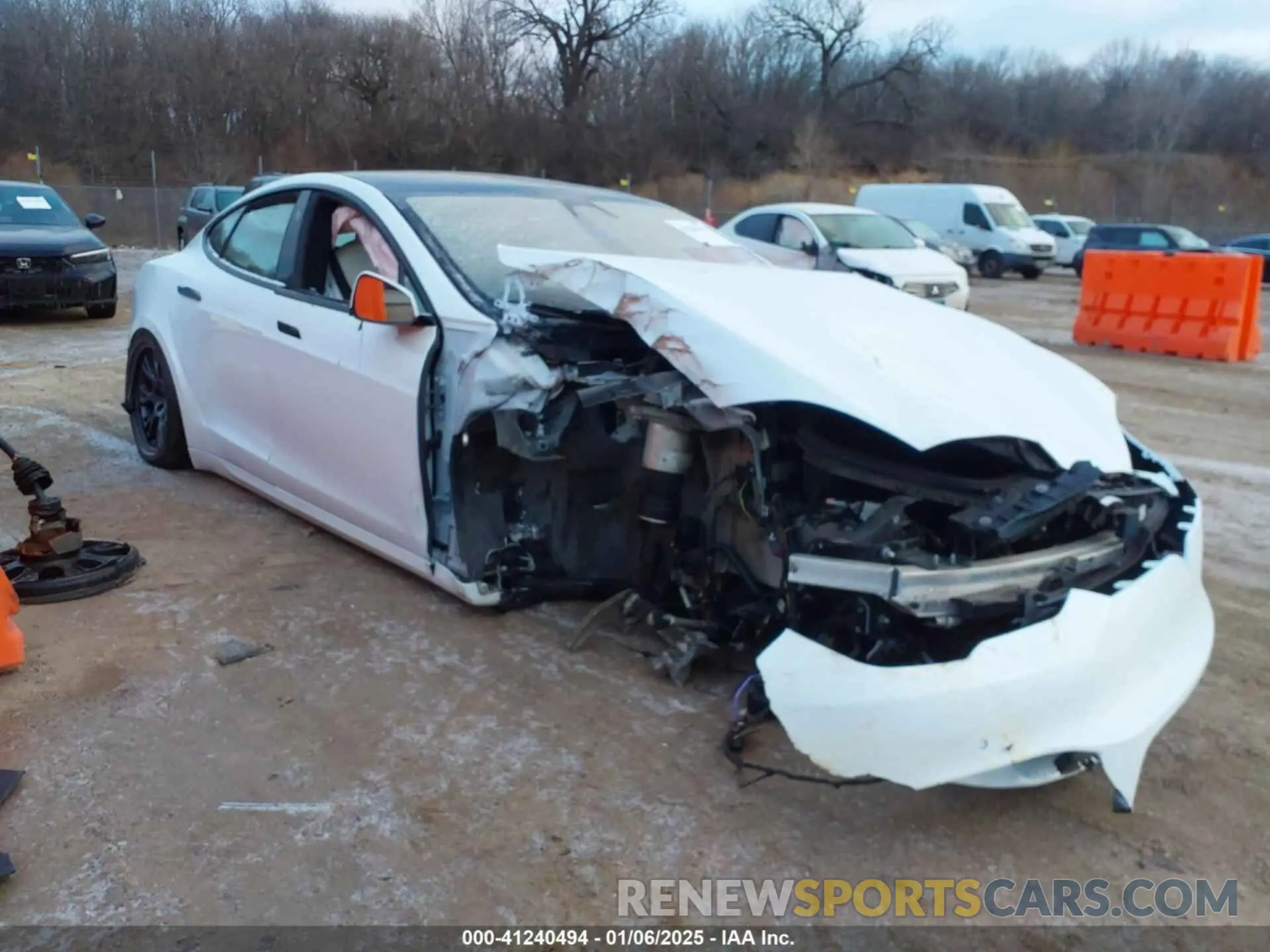 1 fotografías del automóvil dañado 5YJSA1E57MF452339 TESLA MODEL S 2021