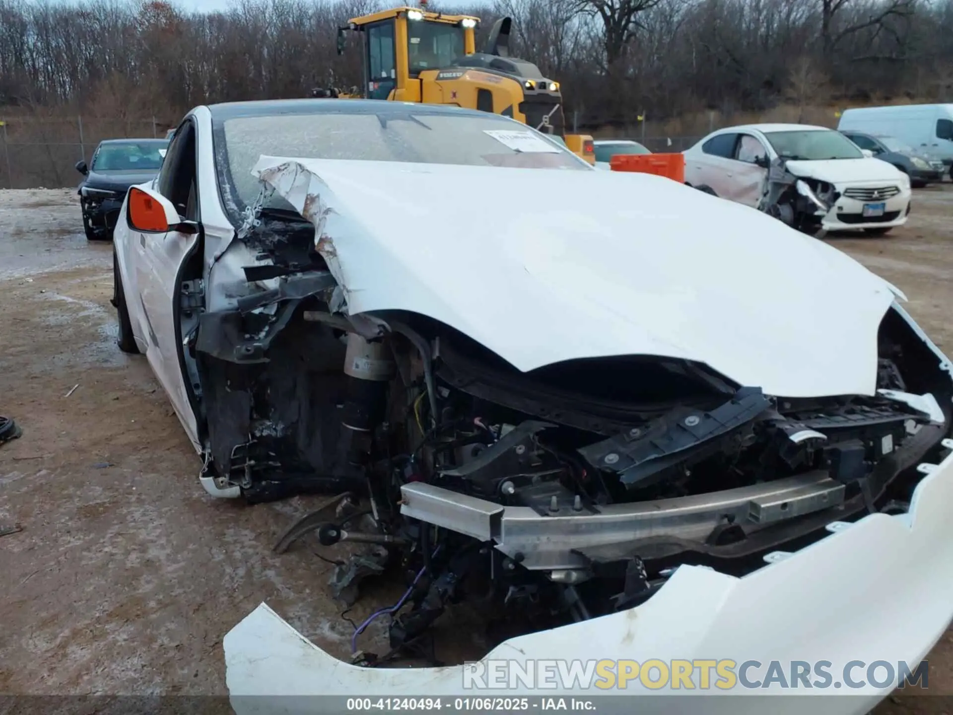 6 fotografías del automóvil dañado 5YJSA1E57MF452339 TESLA MODEL S 2021