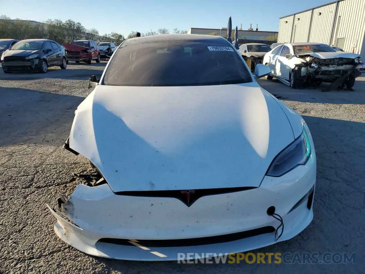 5 fotografías del automóvil dañado 5YJSA1E58MF441446 TESLA MODEL S 2021