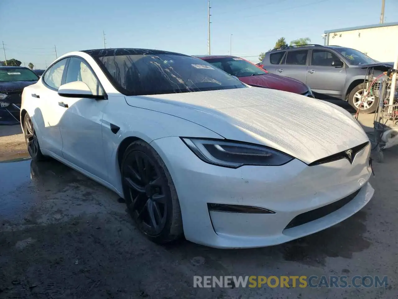 1 fotografías del automóvil dañado 5YJSA1E59MF434747 TESLA MODEL S 2021