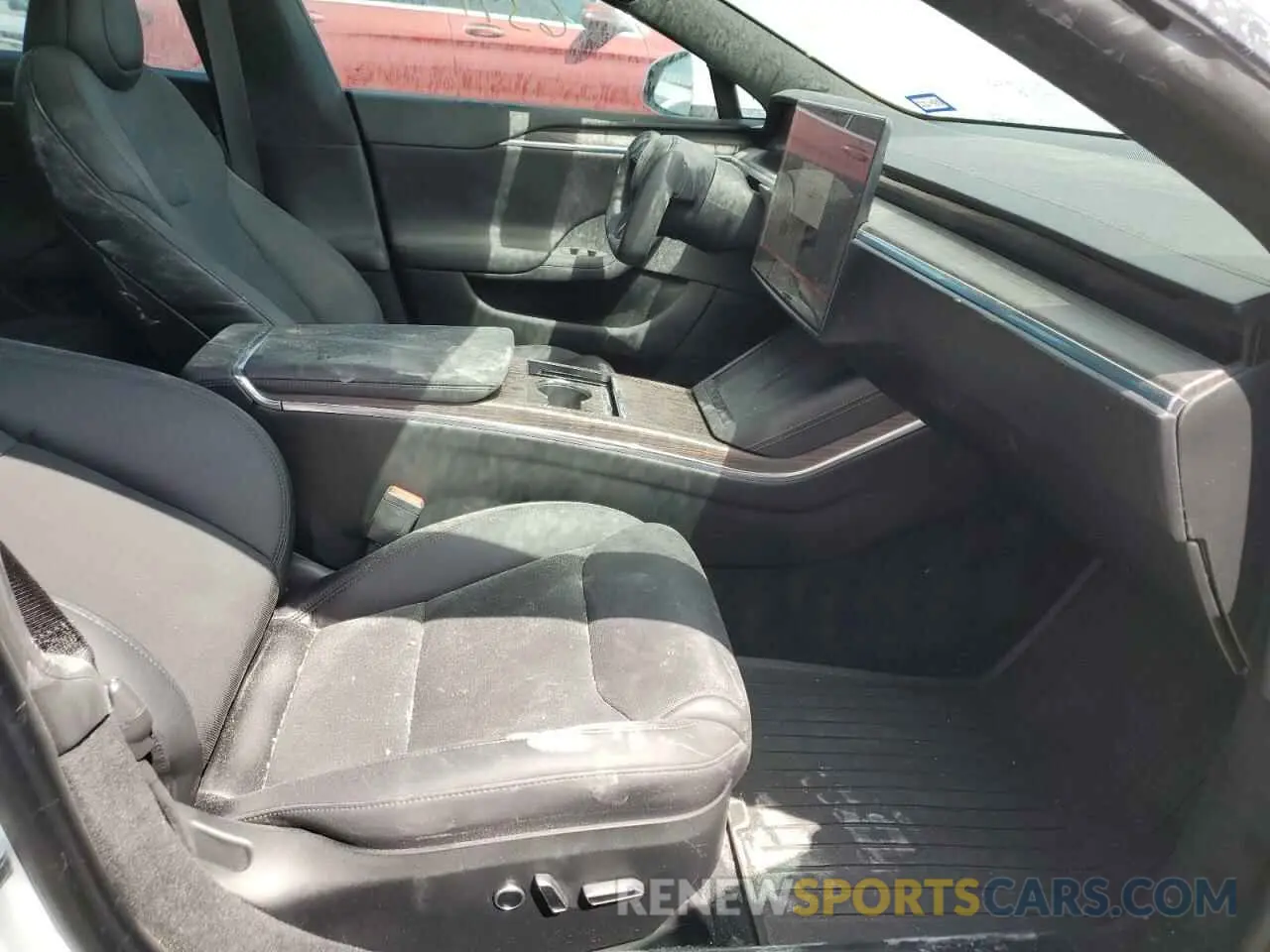 5 fotografías del automóvil dañado 5YJSA1E59MF442217 TESLA MODEL S 2021