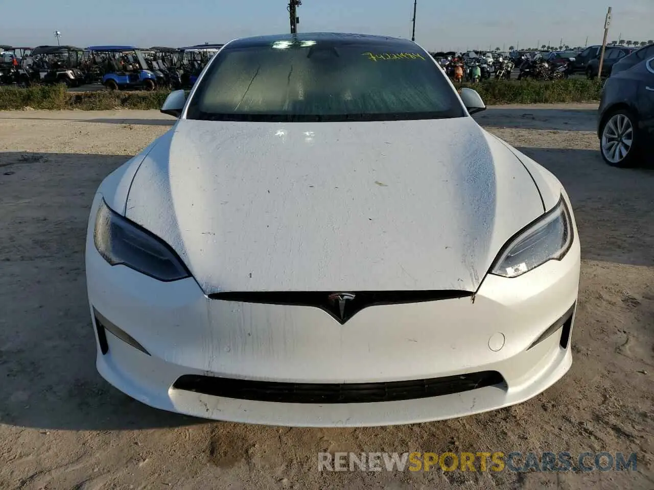 5 fotografías del automóvil dañado 5YJSA1E59MF452102 TESLA MODEL S 2021