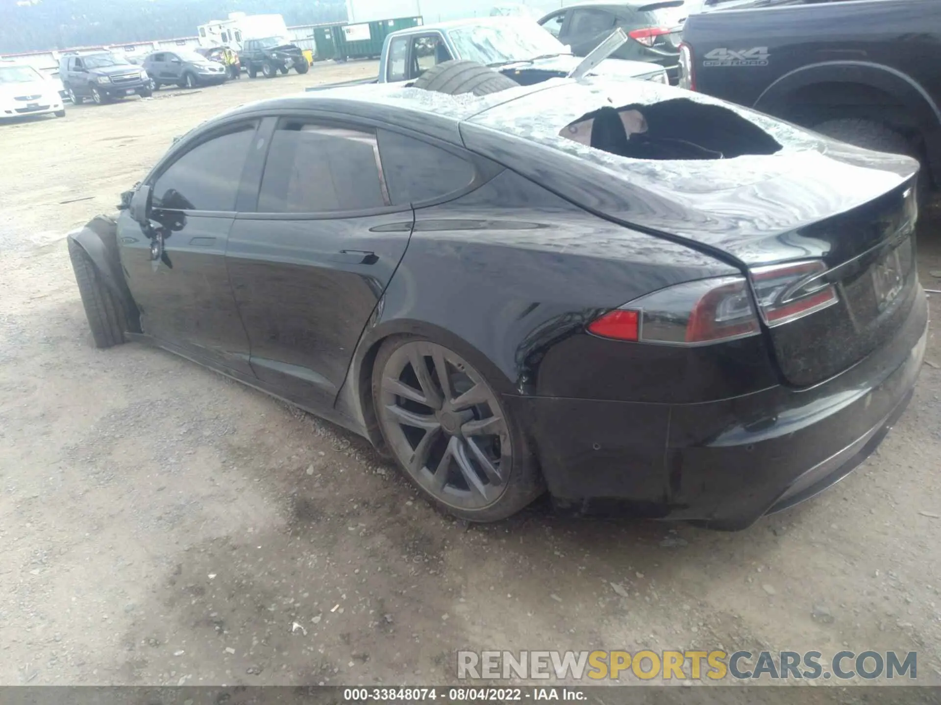 3 fotografías del automóvil dañado 5YJSA1E5XMF437849 TESLA MODEL S 2021