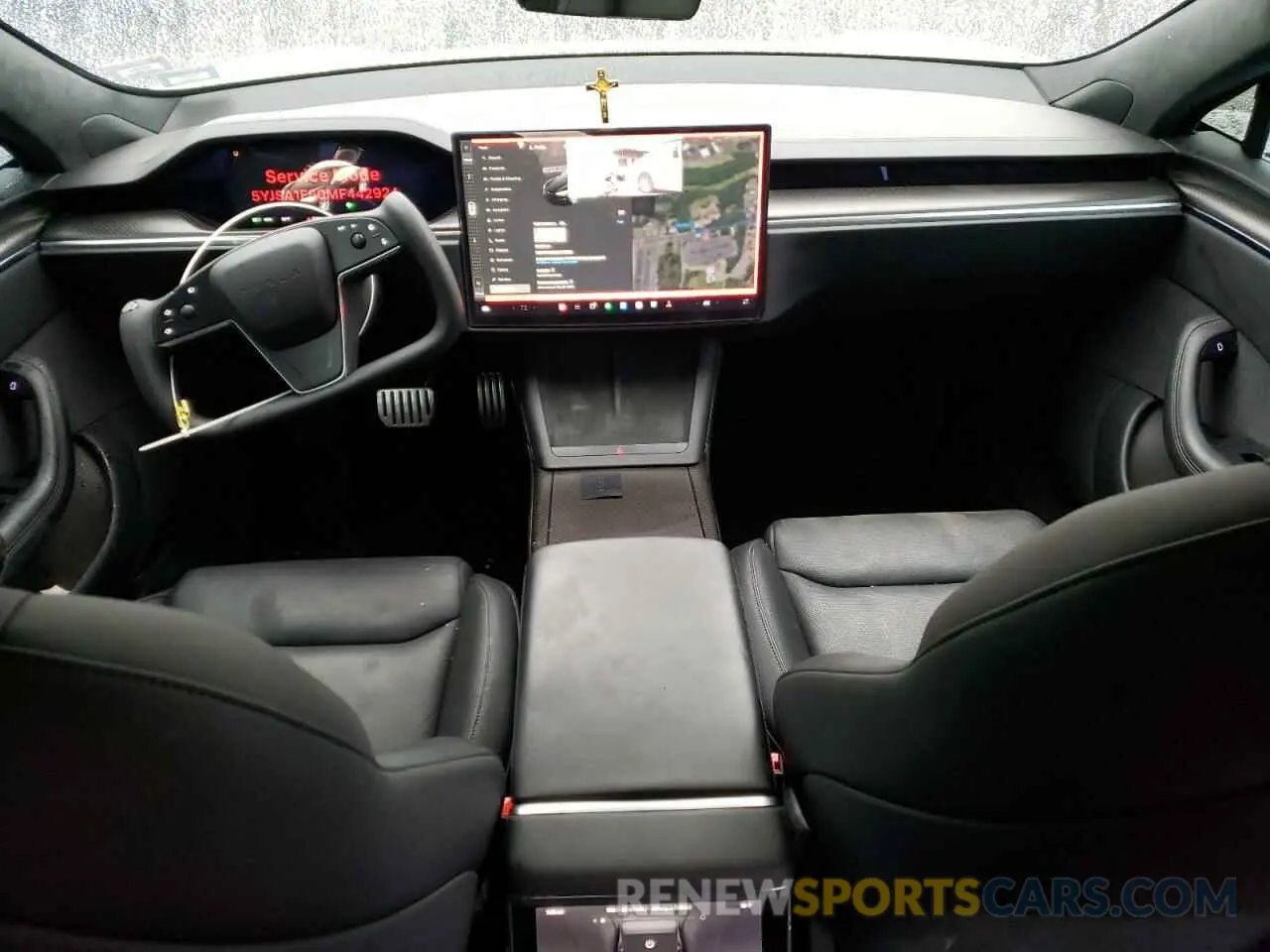 8 fotografías del automóvil dañado 5YJSA1E60MF442924 TESLA MODEL S 2021