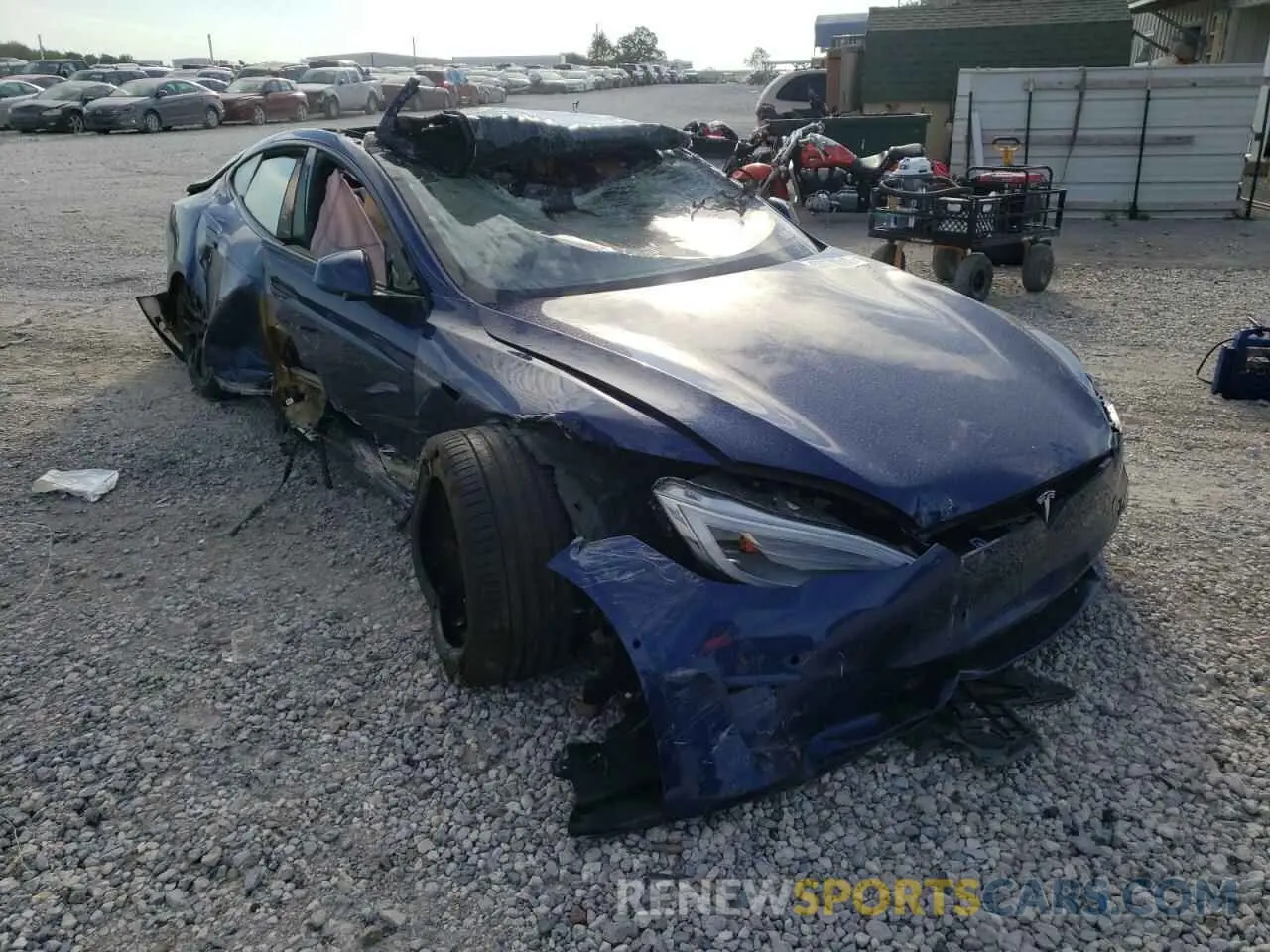 1 fotografías del automóvil dañado 5YJSA1E60MF449677 TESLA MODEL S 2021