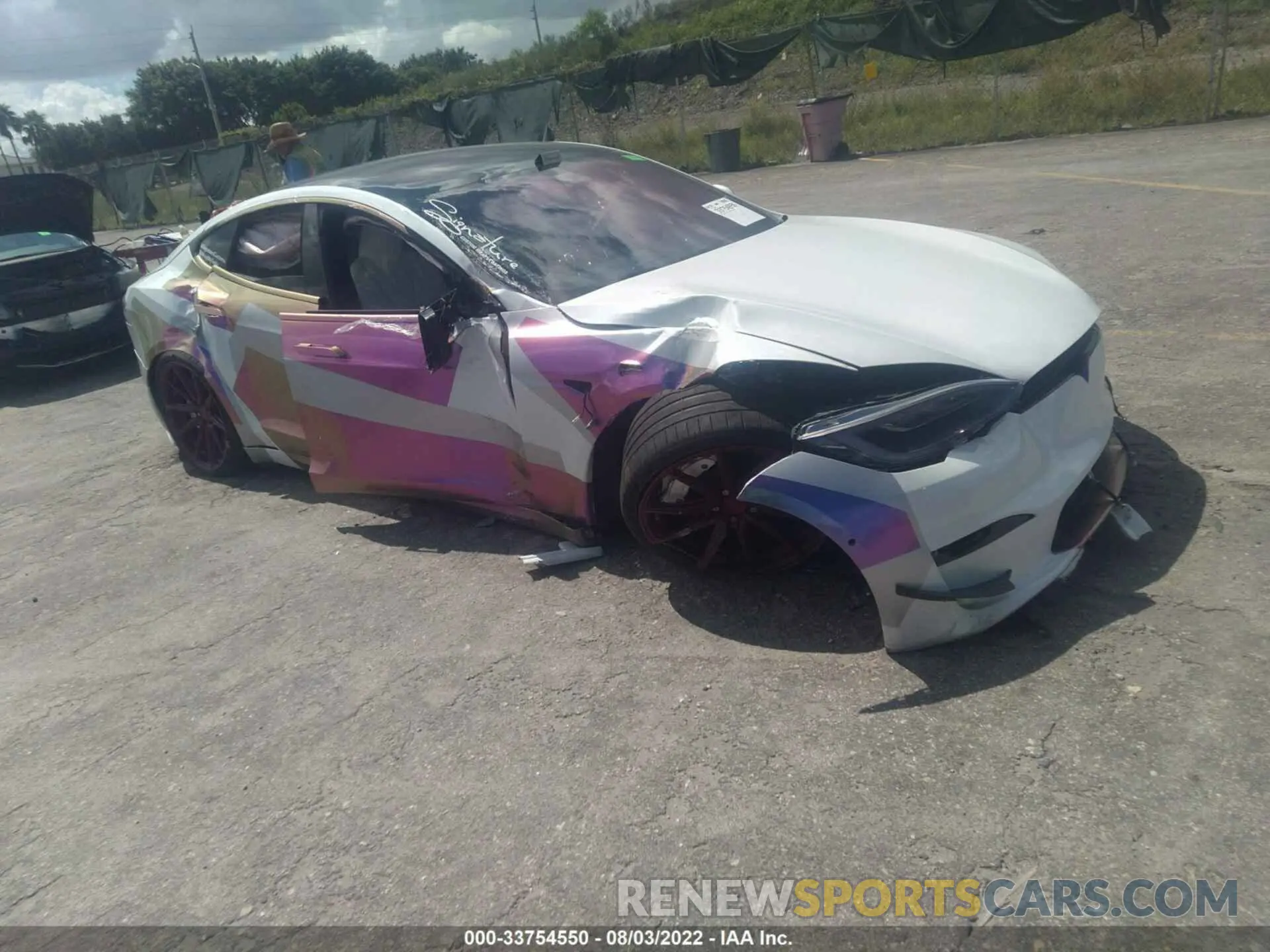 1 fotografías del automóvil dañado 5YJSA1E60MF450876 TESLA MODEL S 2021