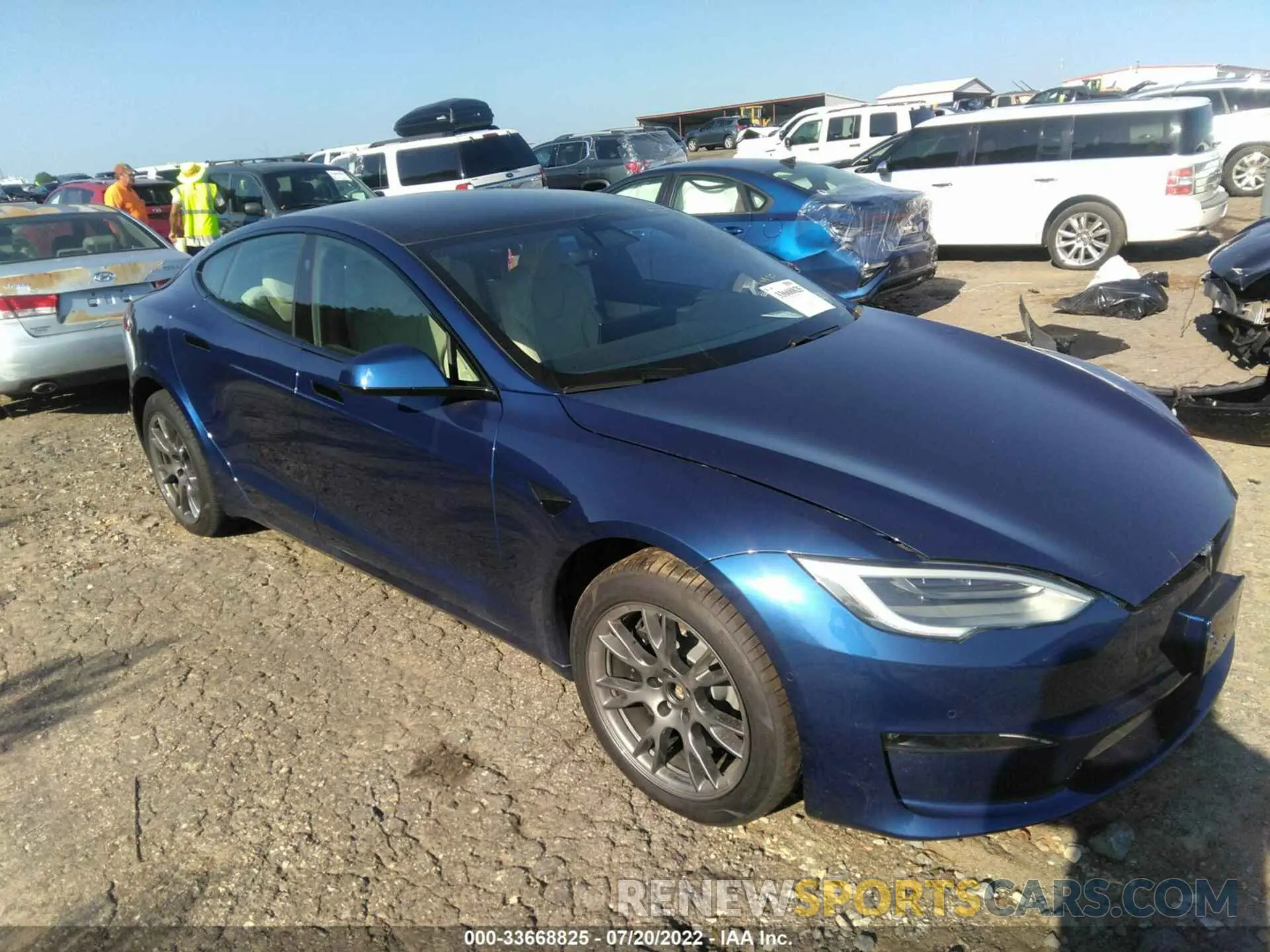 1 fotografías del automóvil dañado 5YJSA1E60MF451705 TESLA MODEL S 2021