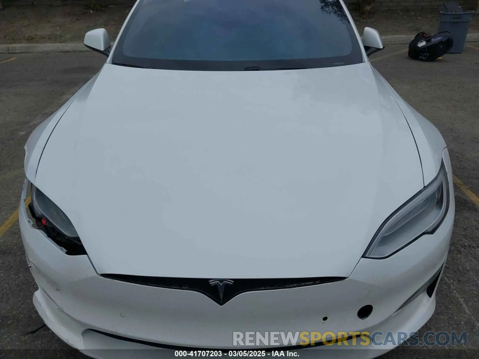 10 fotografías del automóvil dañado 5YJSA1E60MF453678 TESLA MODEL S 2021