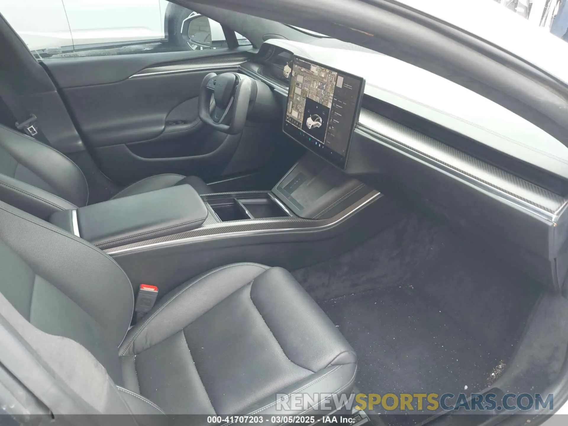 5 fotografías del automóvil dañado 5YJSA1E60MF453678 TESLA MODEL S 2021