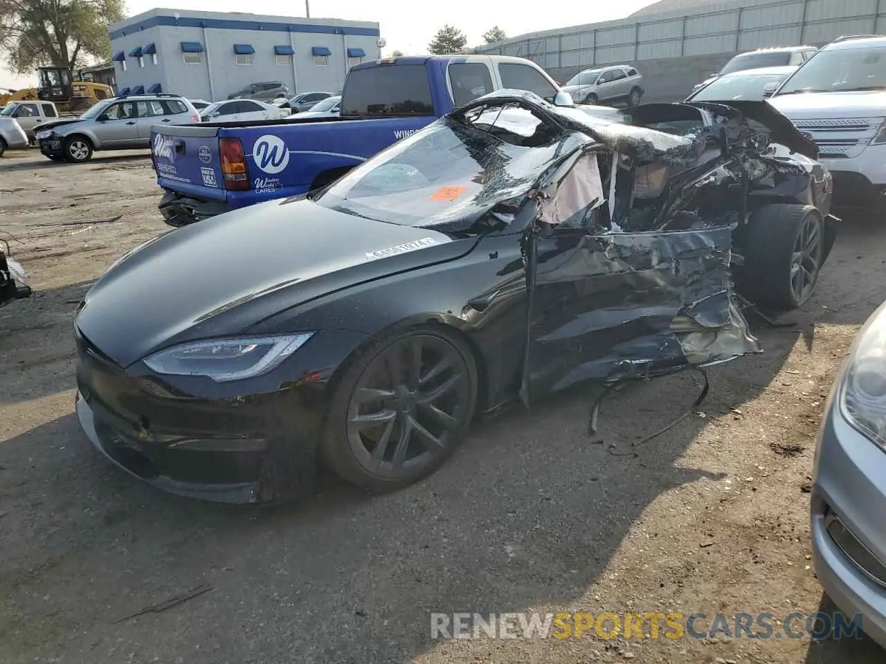 1 fotografías del automóvil dañado 5YJSA1E61MF431821 TESLA MODEL S 2021