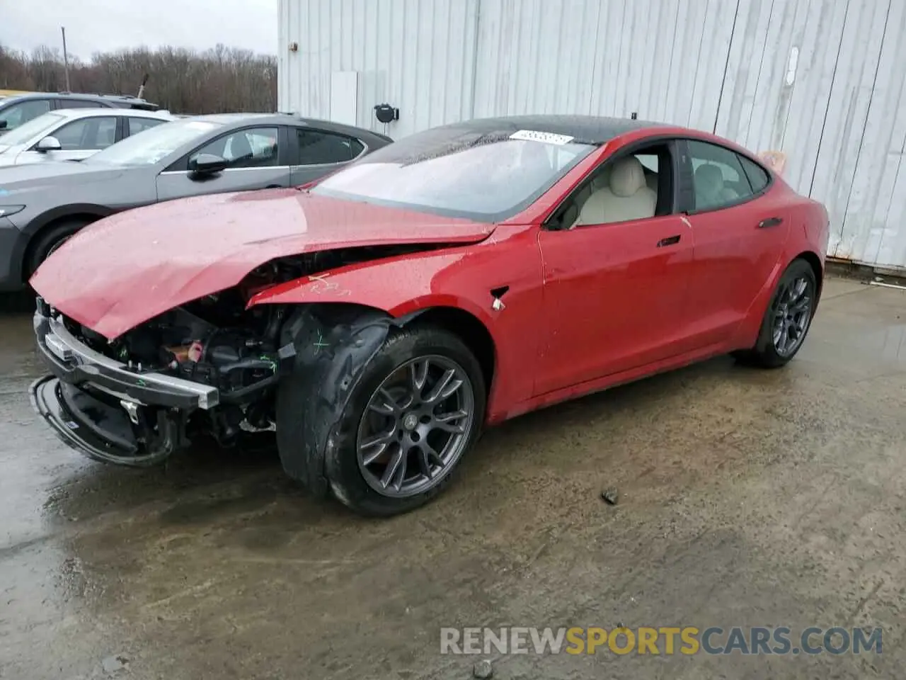 1 fotografías del automóvil dañado 5YJSA1E61MF436369 TESLA MODEL S 2021