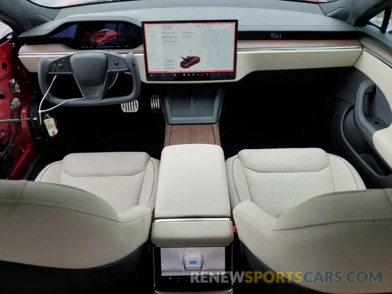 8 fotografías del automóvil dañado 5YJSA1E61MF436369 TESLA MODEL S 2021