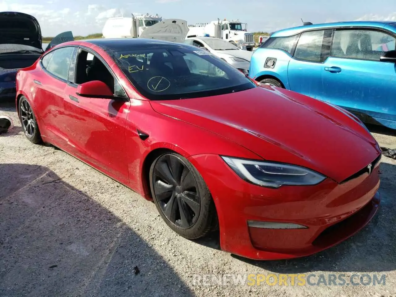 1 fotografías del automóvil dañado 5YJSA1E61MF452698 TESLA MODEL S 2021