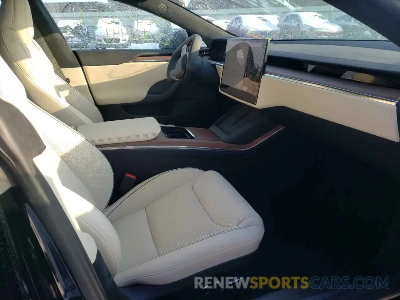 5 fotografías del automóvil dañado 5YJSA1E63MF432050 TESLA MODEL S 2021