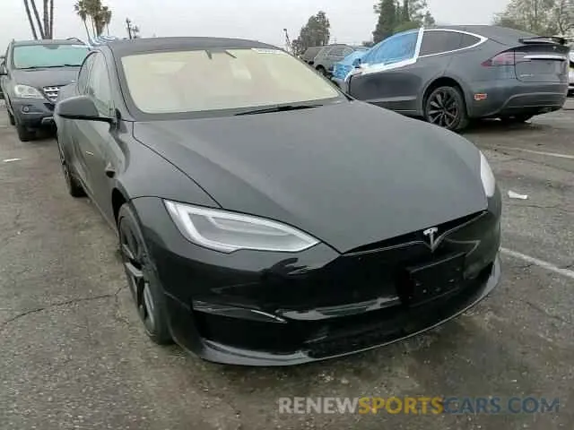10 fotografías del automóvil dañado 5YJSA1E63MF433361 TESLA MODEL S 2021