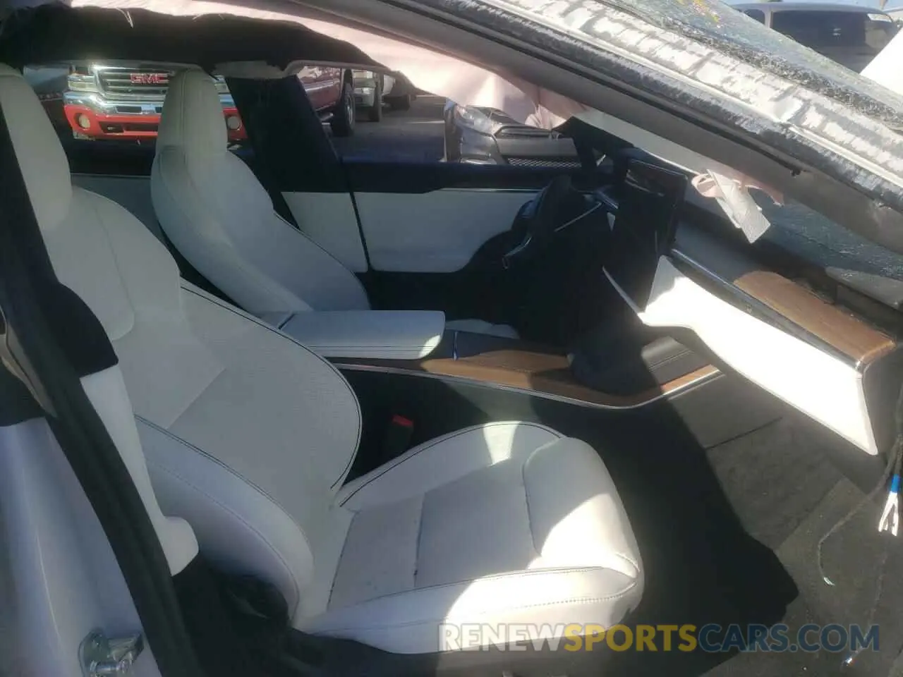 5 fotografías del automóvil dañado 5YJSA1E63MF435093 TESLA MODEL S 2021