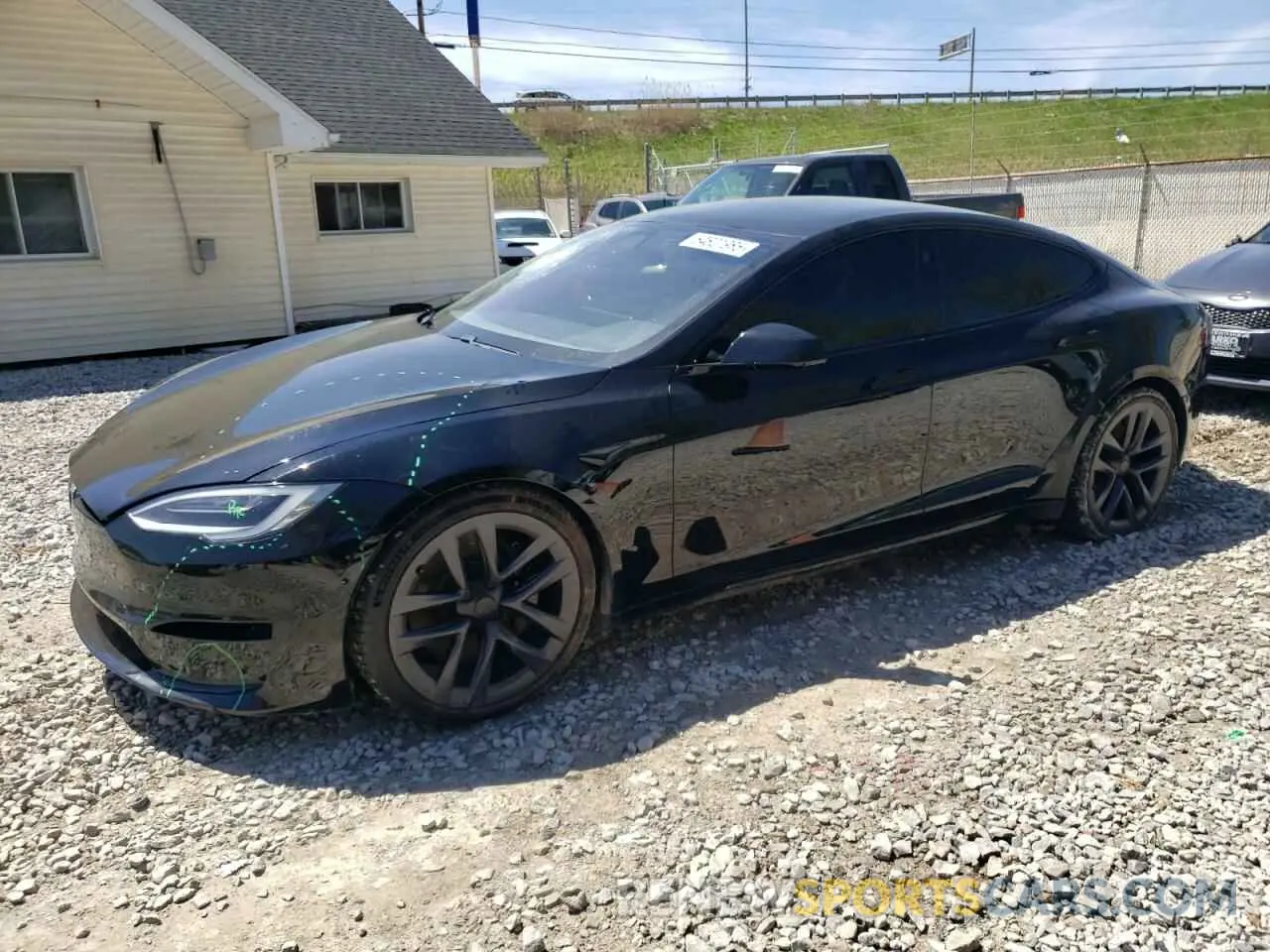 1 fotografías del automóvil dañado 5YJSA1E63MF451391 TESLA MODEL S 2021