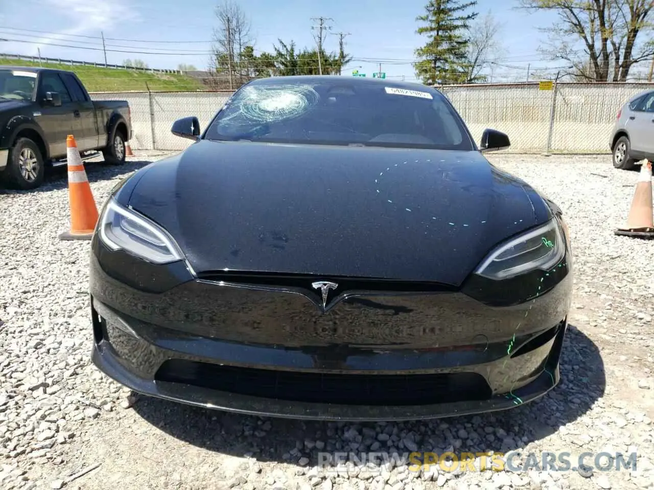 5 fotografías del automóvil dañado 5YJSA1E63MF451391 TESLA MODEL S 2021