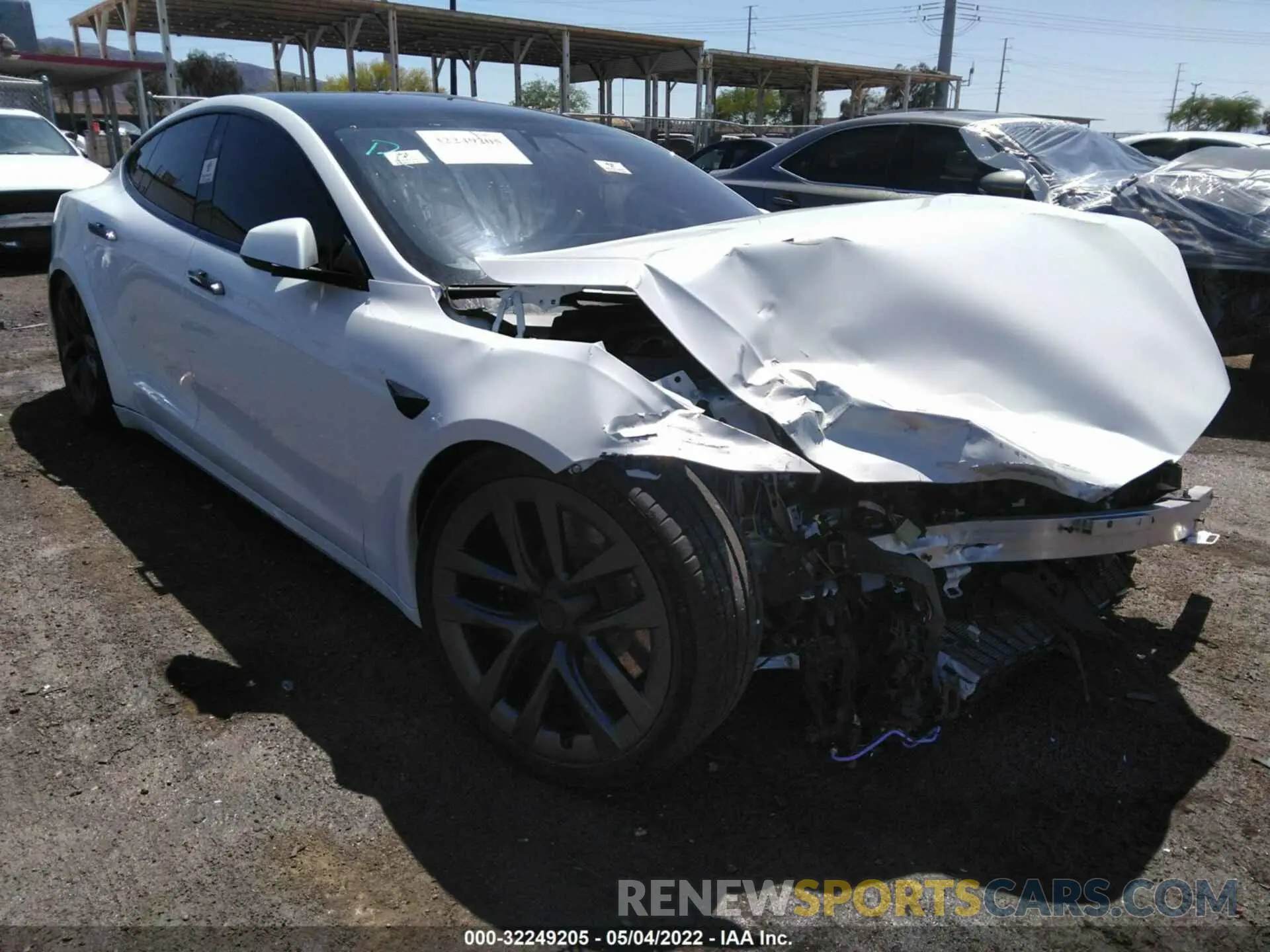 1 fotografías del automóvil dañado 5YJSA1E63MF454419 TESLA MODEL S 2021