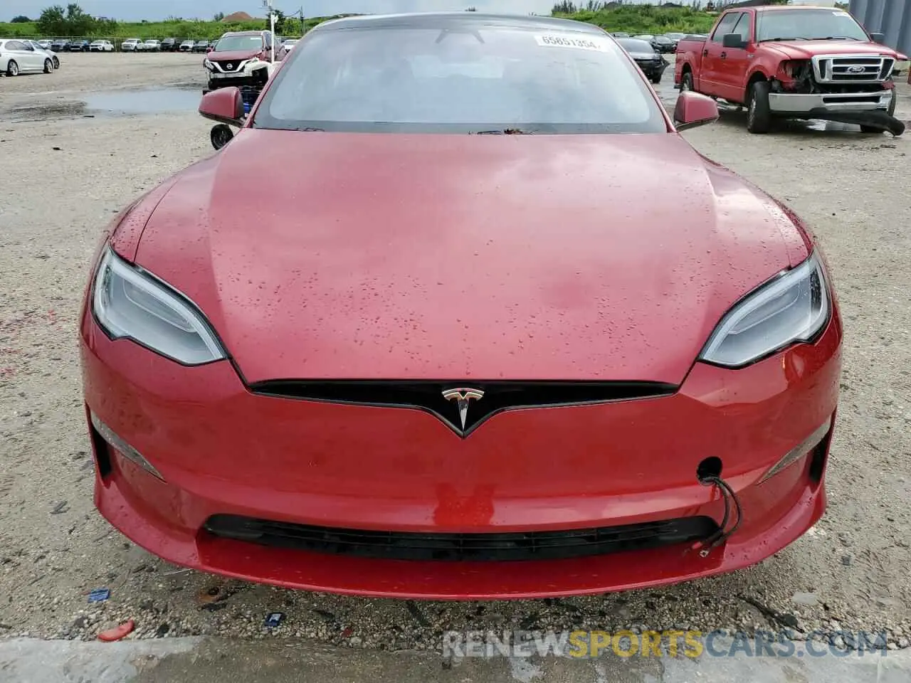 5 fotografías del automóvil dañado 5YJSA1E64MF438715 TESLA MODEL S 2021