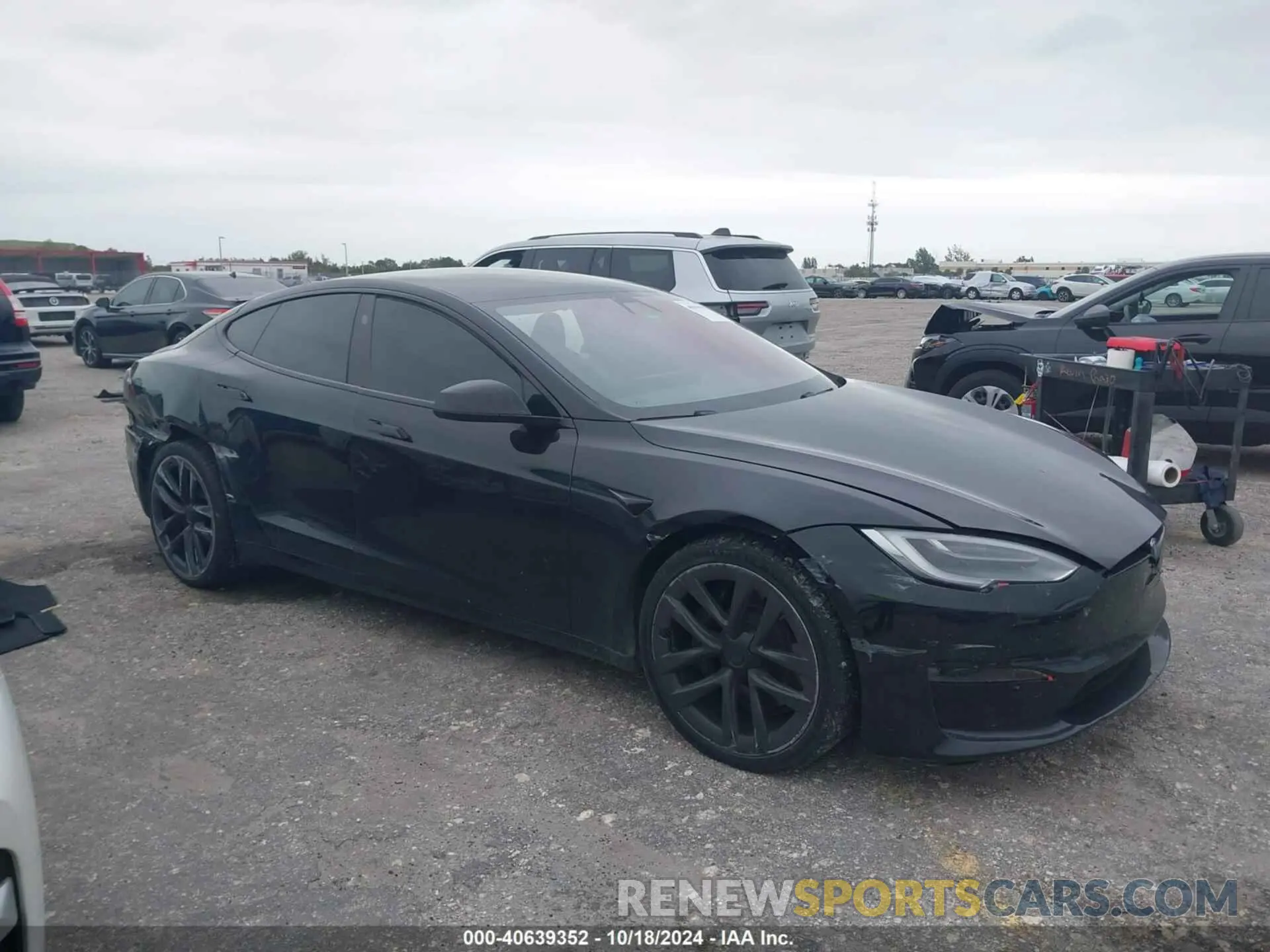 1 fotografías del automóvil dañado 5YJSA1E64MF441095 TESLA MODEL S 2021