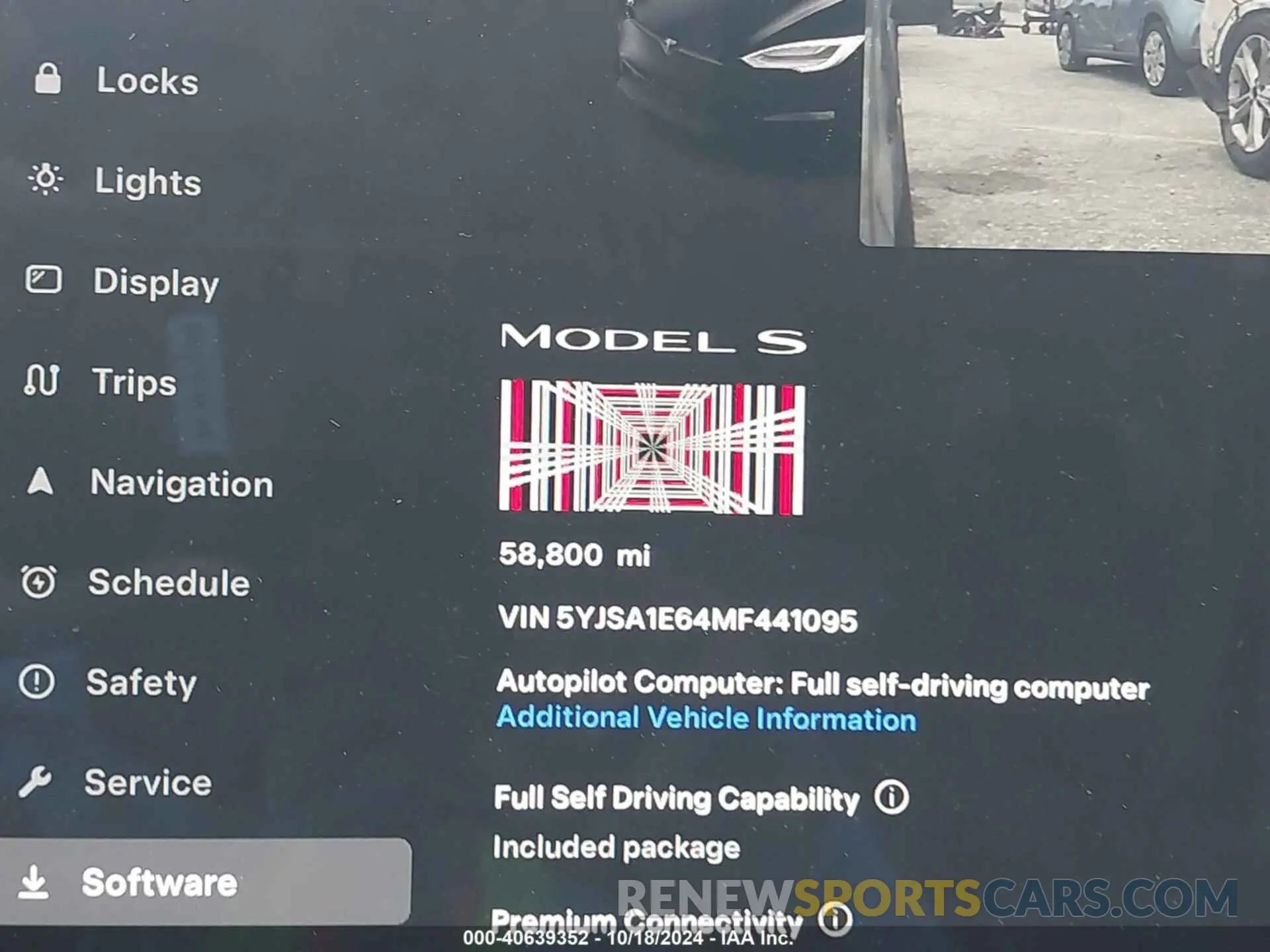 14 fotografías del automóvil dañado 5YJSA1E64MF441095 TESLA MODEL S 2021