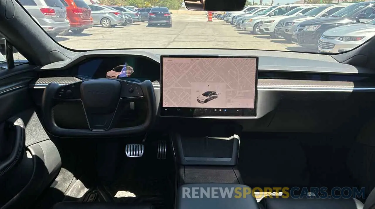 9 fotografías del automóvil dañado 5YJSA1E64MF447124 TESLA MODEL S 2021