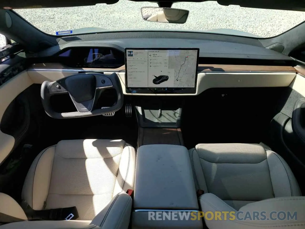 8 fotografías del automóvil dañado 5YJSA1E64MF451576 TESLA MODEL S 2021