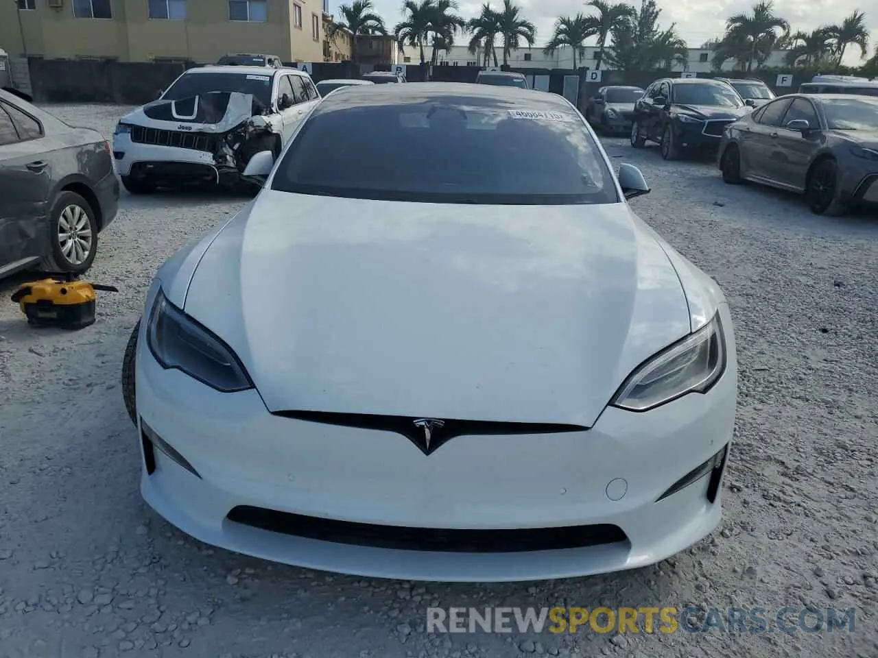 5 fotografías del automóvil dañado 5YJSA1E64MF451996 TESLA MODEL S 2021