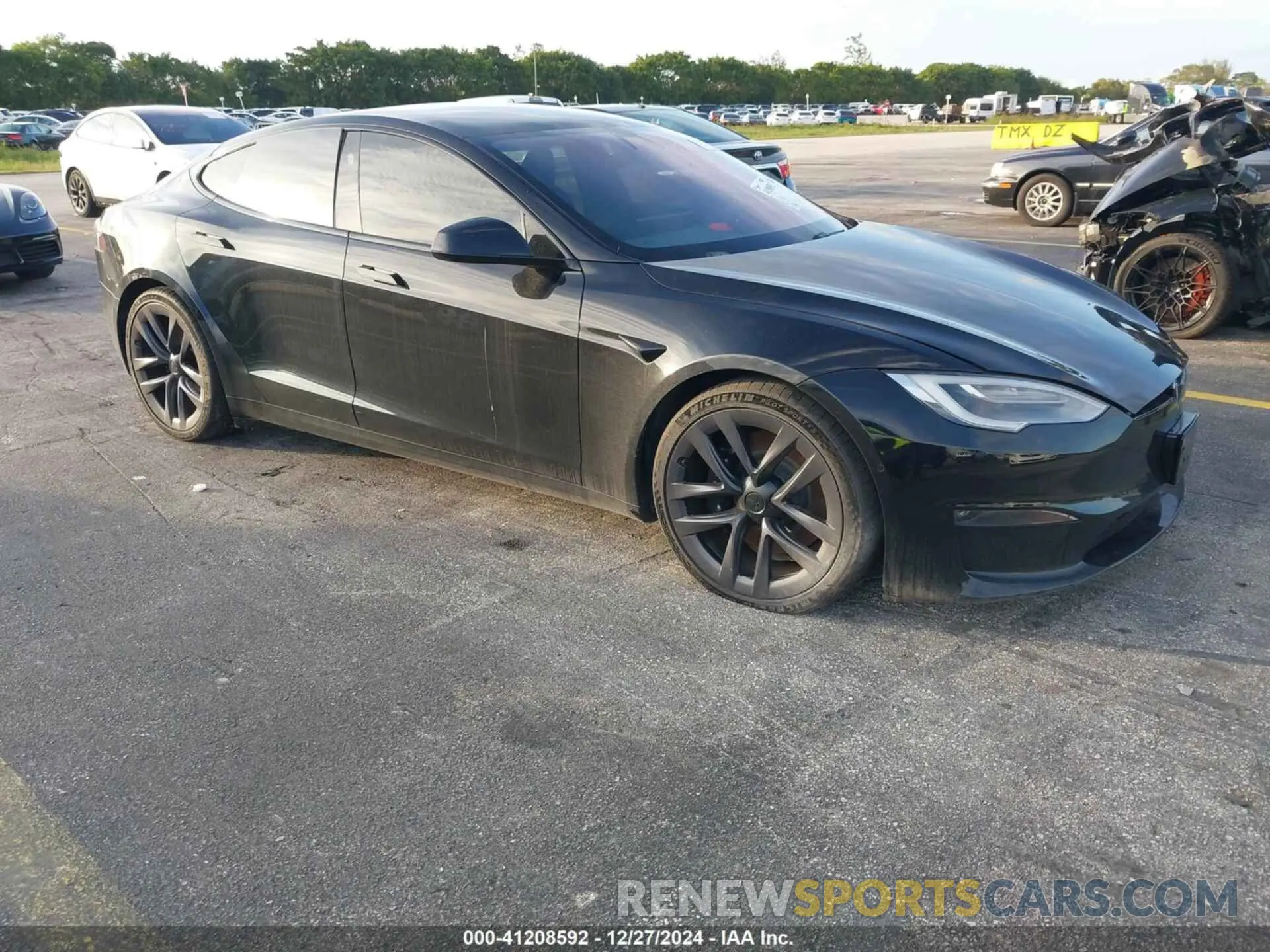 1 fotografías del automóvil dañado 5YJSA1E64MF454705 TESLA MODEL S 2021