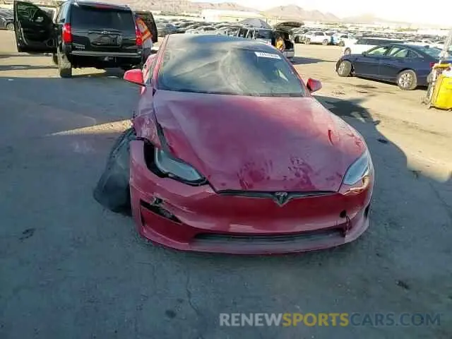 11 fotografías del automóvil dañado 5YJSA1E65MF435922 TESLA MODEL S 2021