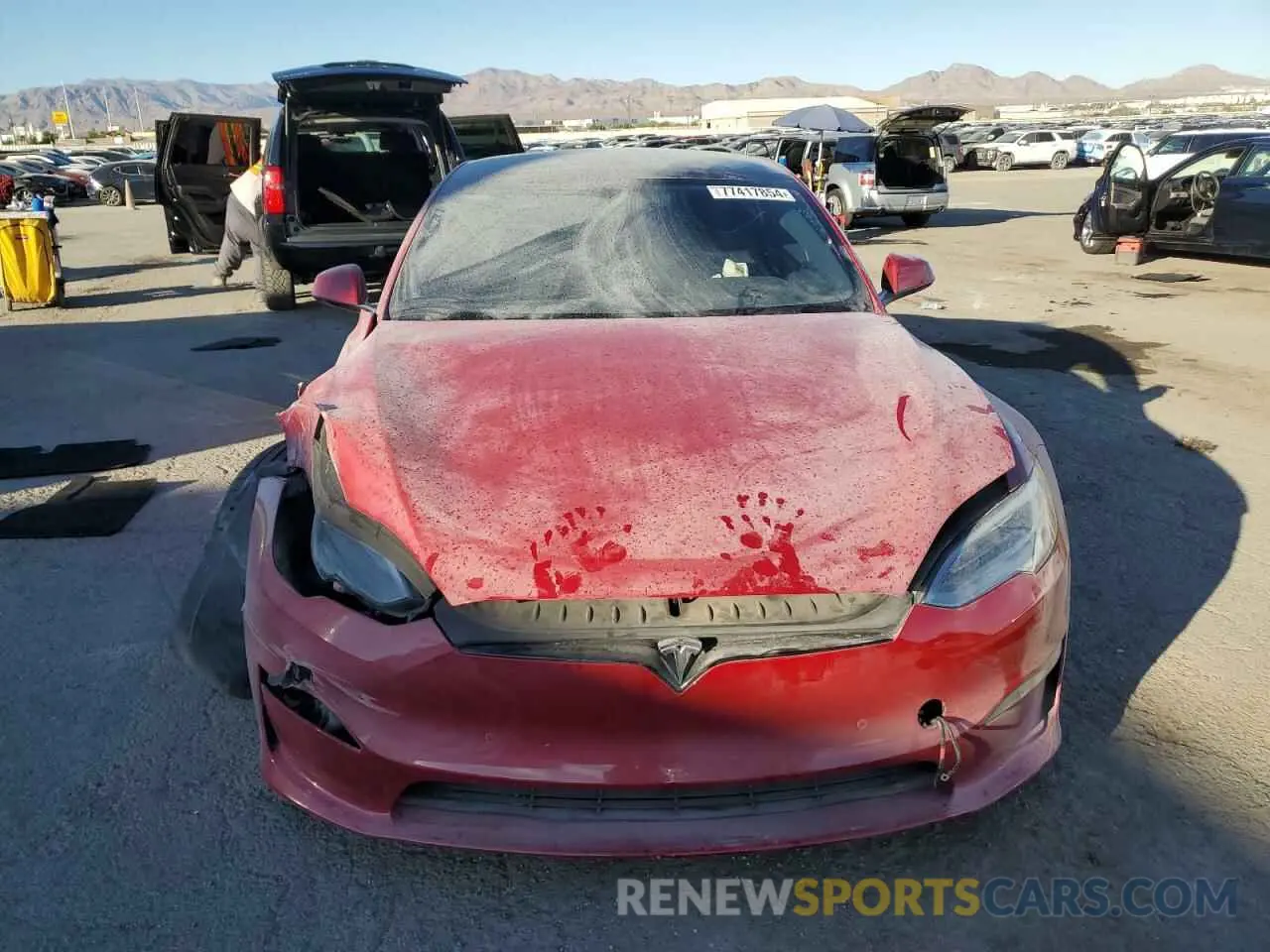 5 fotografías del automóvil dañado 5YJSA1E65MF435922 TESLA MODEL S 2021