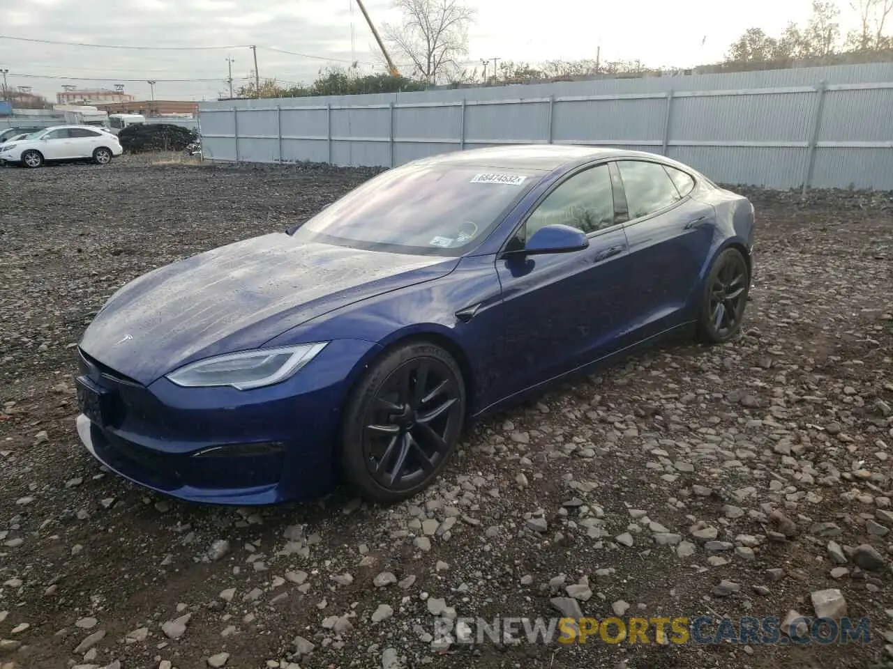 1 fotografías del automóvil dañado 5YJSA1E65MF439274 TESLA MODEL S 2021