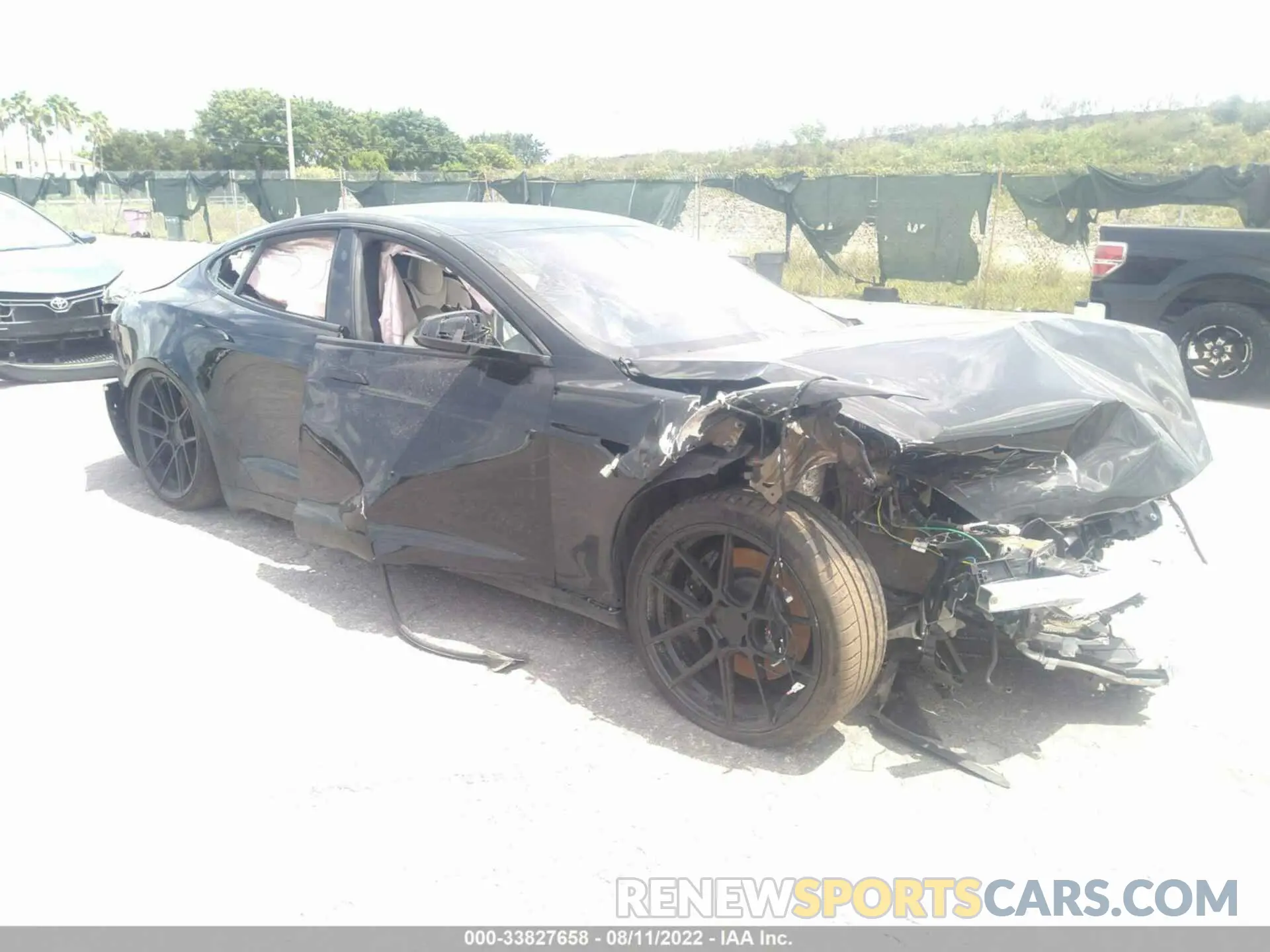 1 fotografías del automóvil dañado 5YJSA1E66MF431443 TESLA MODEL S 2021