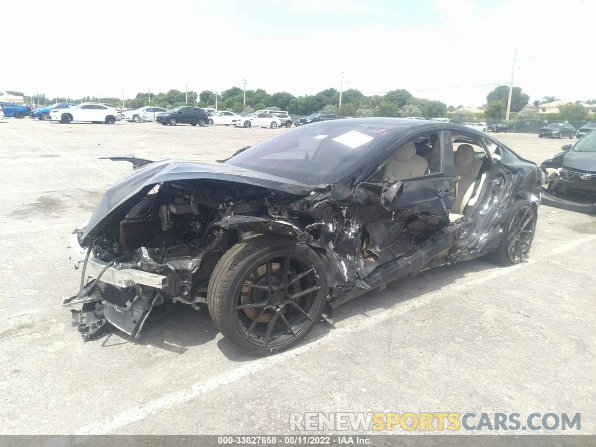 2 fotografías del automóvil dañado 5YJSA1E66MF431443 TESLA MODEL S 2021