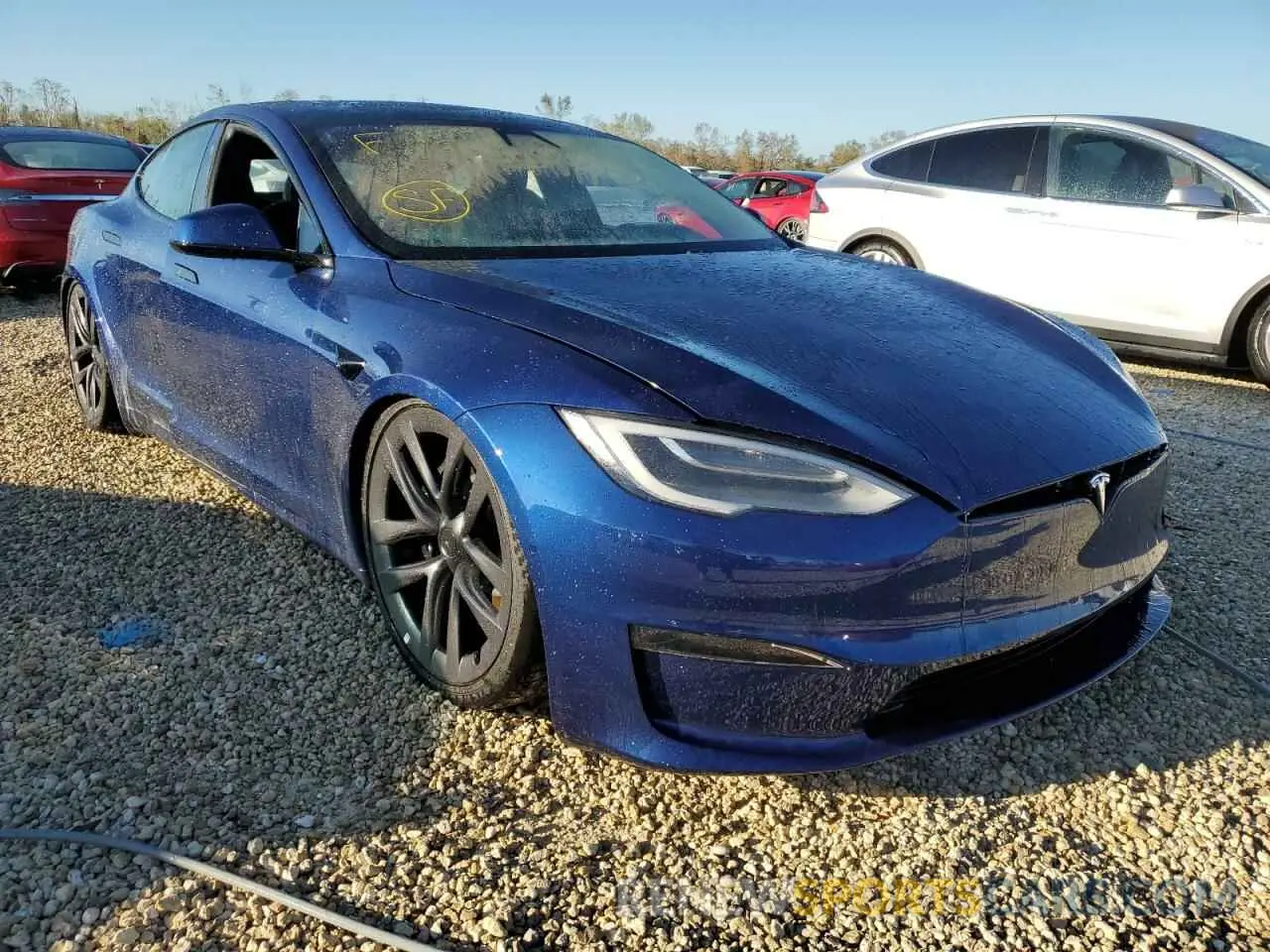 1 fotografías del automóvil dañado 5YJSA1E66MF431734 TESLA MODEL S 2021