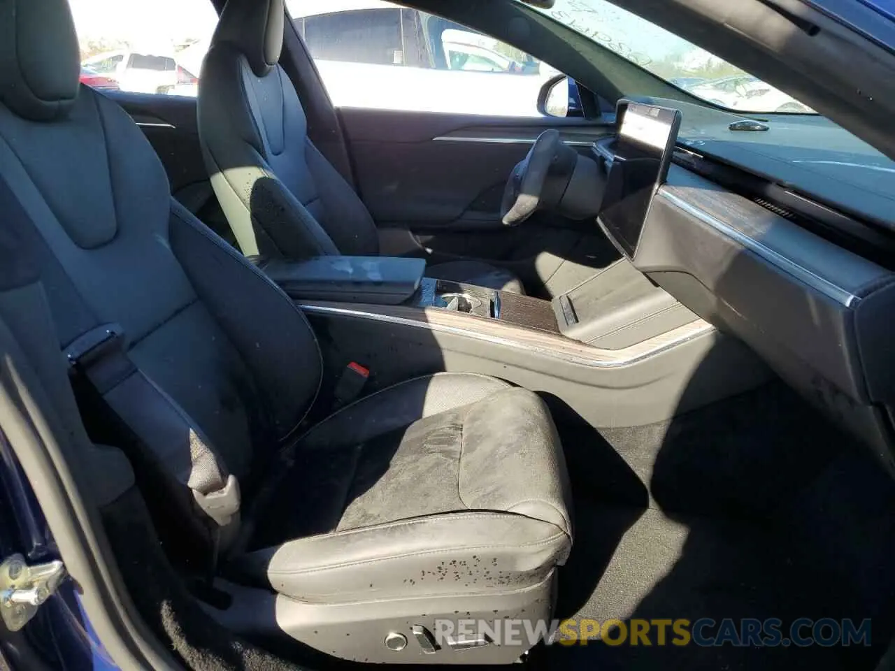 5 fotografías del automóvil dañado 5YJSA1E66MF431734 TESLA MODEL S 2021