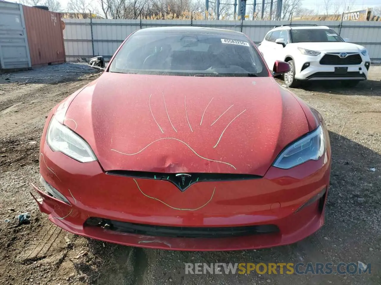 5 fotografías del automóvil dañado 5YJSA1E66MF435931 TESLA MODEL S 2021